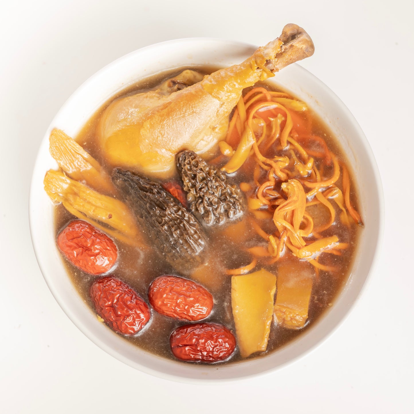 羊肚菌螺片鸡汤 MORAL MUSHROOM & DRIED CONCH CHICKEN SOUP
