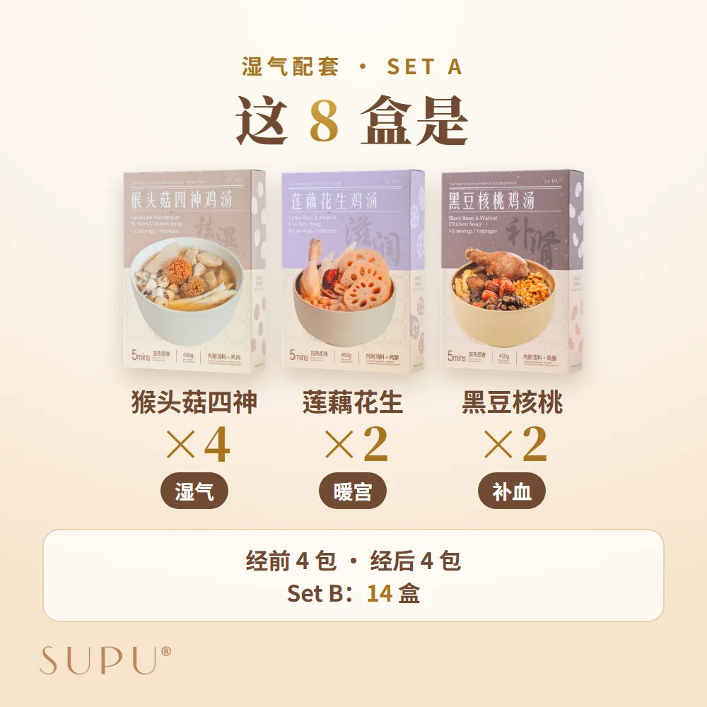 养胃配套 Set A 的 8 盒；Set B 14 盒